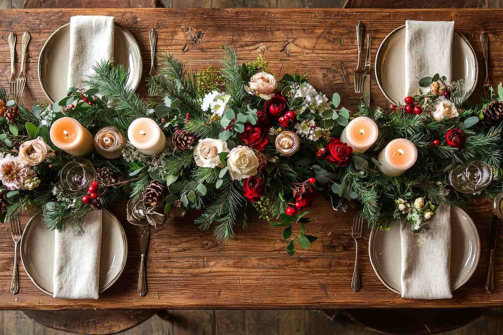 Una mesa de Navidad inspirada en el Edén
