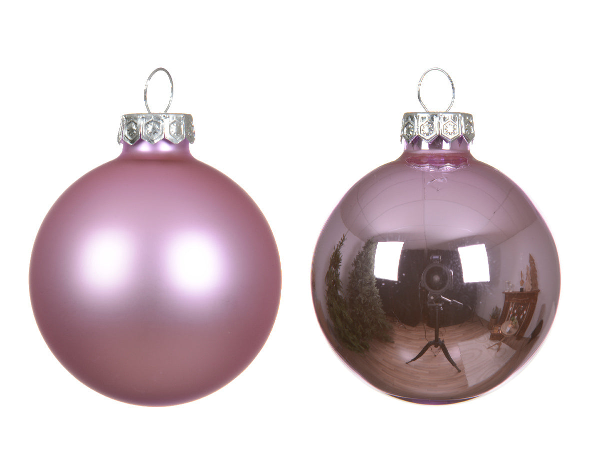 BAUBLES GLASS SHINY, MATT MIX LILAC BREEZE
