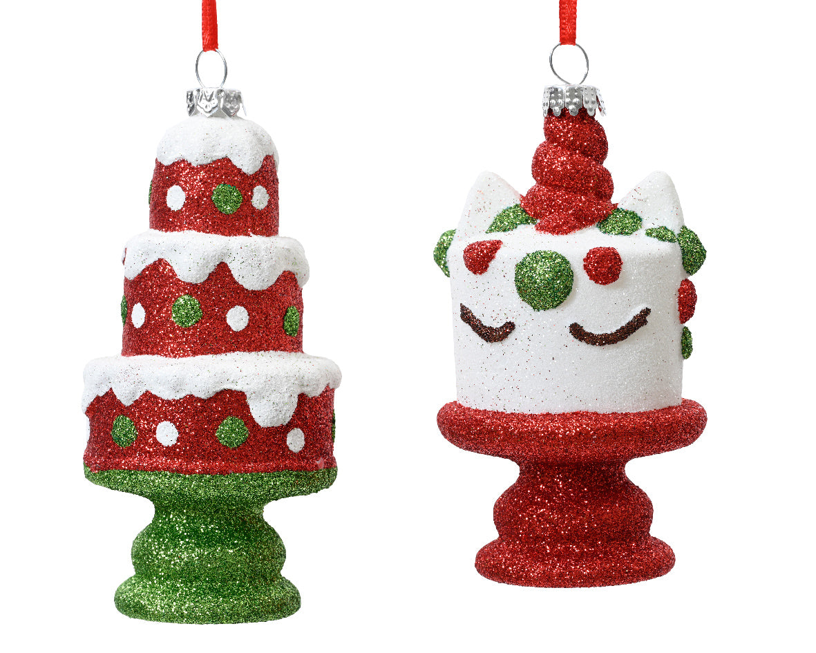 CAKE SHAT GL2ASS L6.8W6.8H12CM RED/WHITE