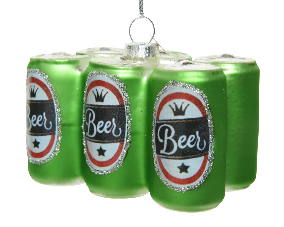 ORNAMENT GLASS MATT GLITTER GREEN LARGO 6CM X ANCHO 9CM X ALTO 8CM