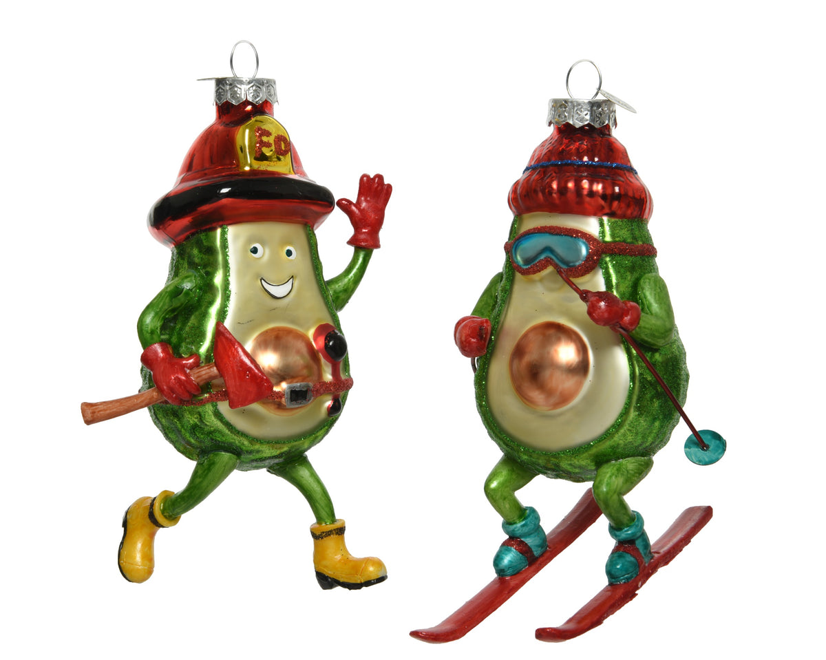 AVOCADO GLASS 2ASS ASSORTED LARGO 8.8CM X ANCHO 7CM X ALTO 13.2CM