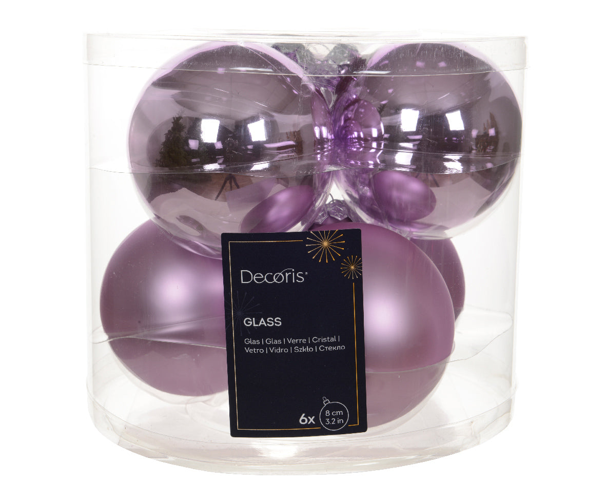 BAUBLE GLASS SHINY, MATT MIX