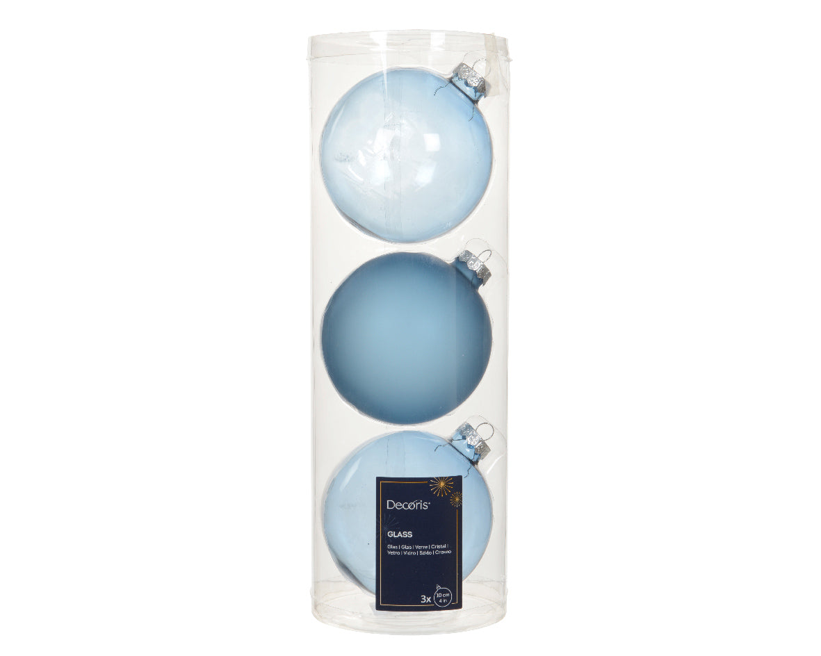 BAUBLES GLASS UNSILVERED SHINY, MATT MIX