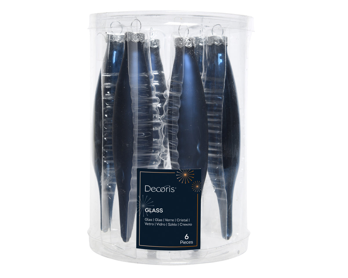 ICICLE GLASS SHINY,MATT MIX NIGH BLUE