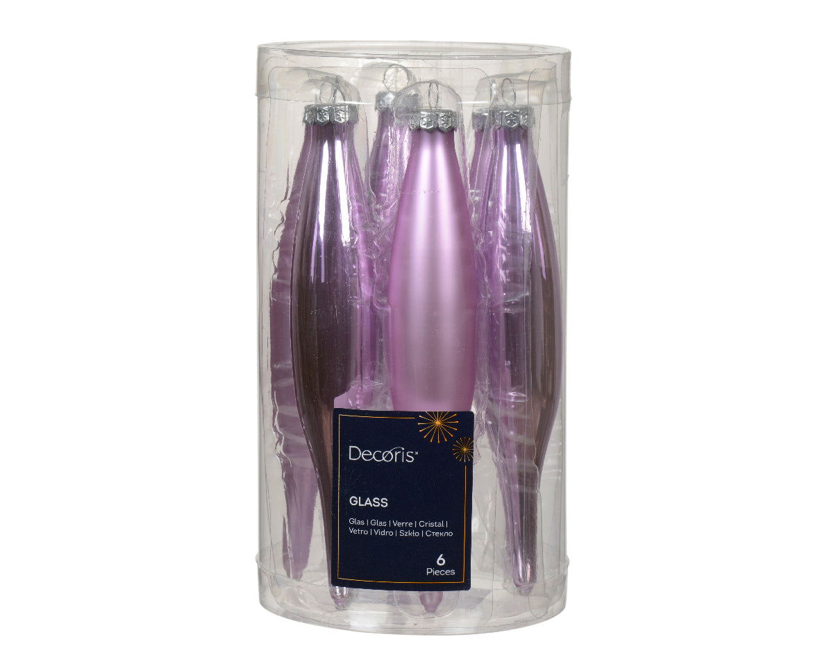 ICICLE GLASS SHINY, MATT MIX LILAC BREEZE