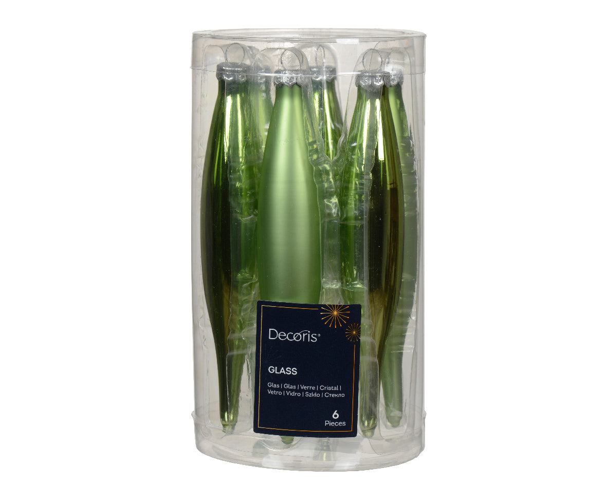 ICICLE GLASS SHINY, MATT MIX GREEN TEA