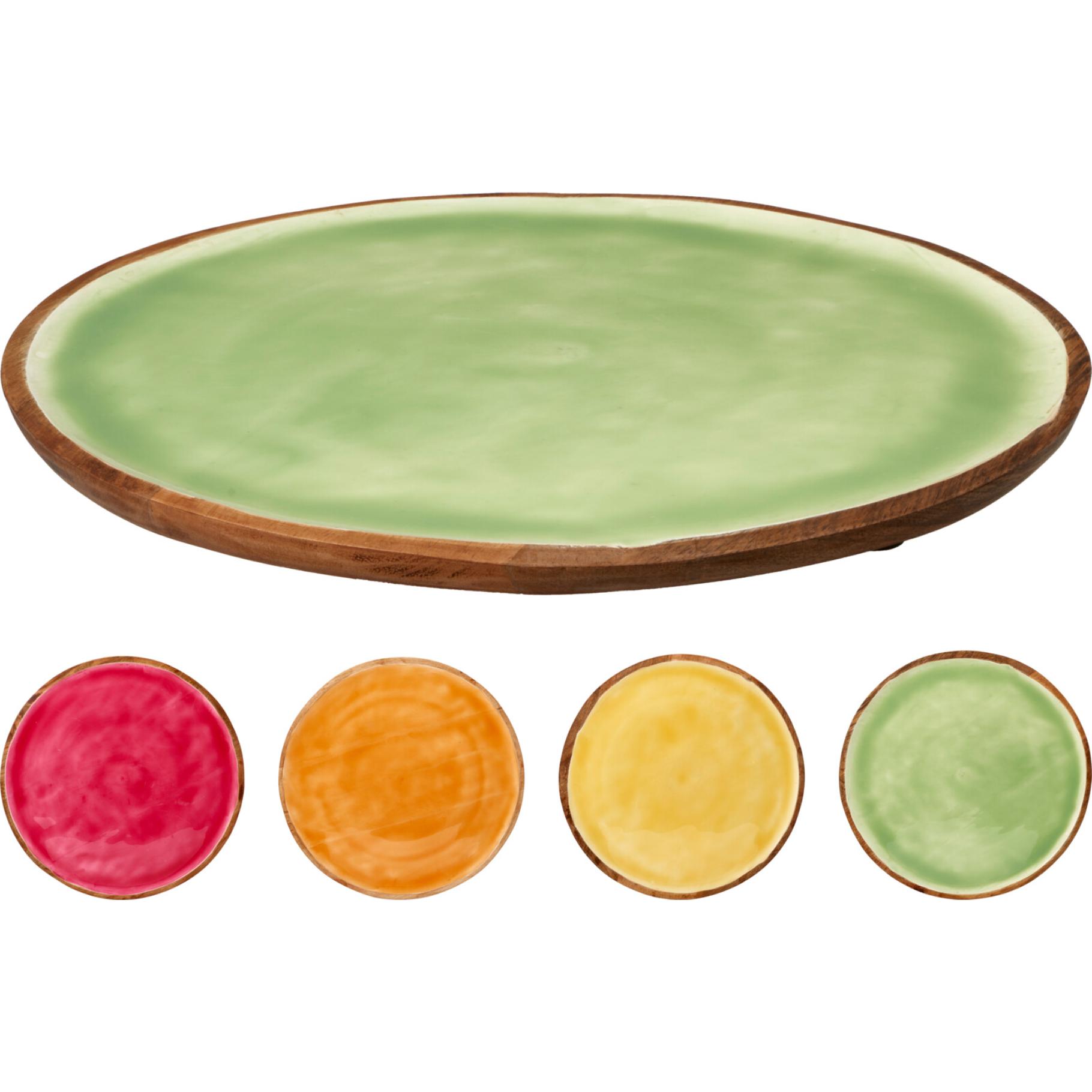 PLATO COLORES MADERA DE MANGO DIÁMETRO 30CM