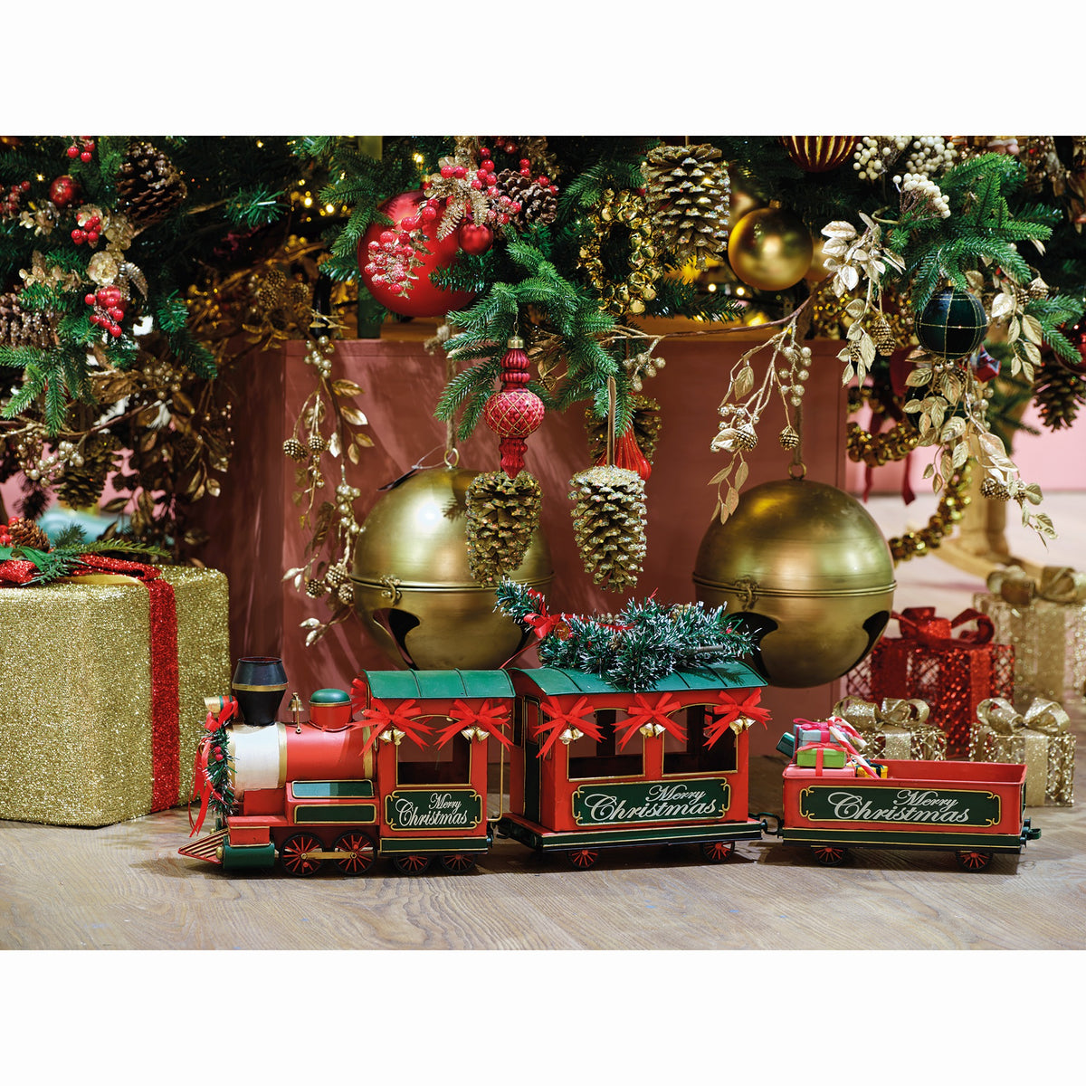 TREN DECORATIVO NAVIDEÑO DE HIERRO