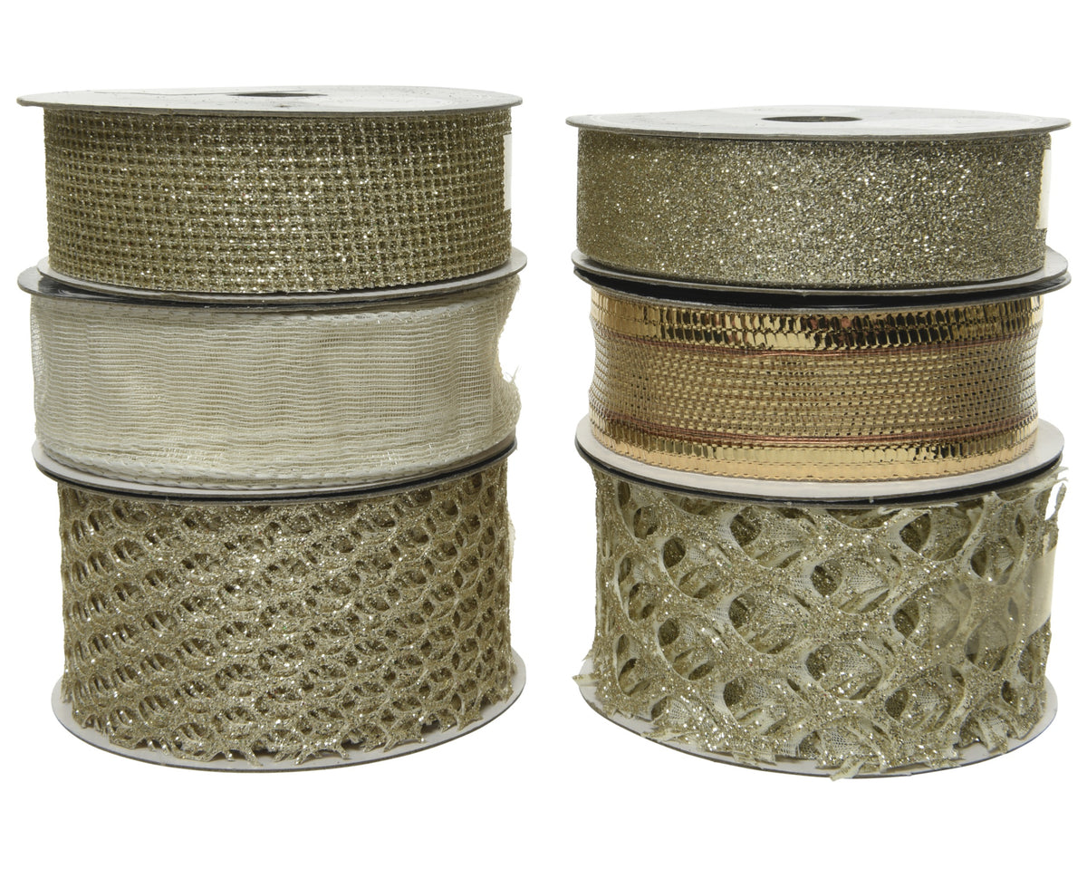RIBBON POLY 6ASS 800X2.5X0.01CM ASSORT