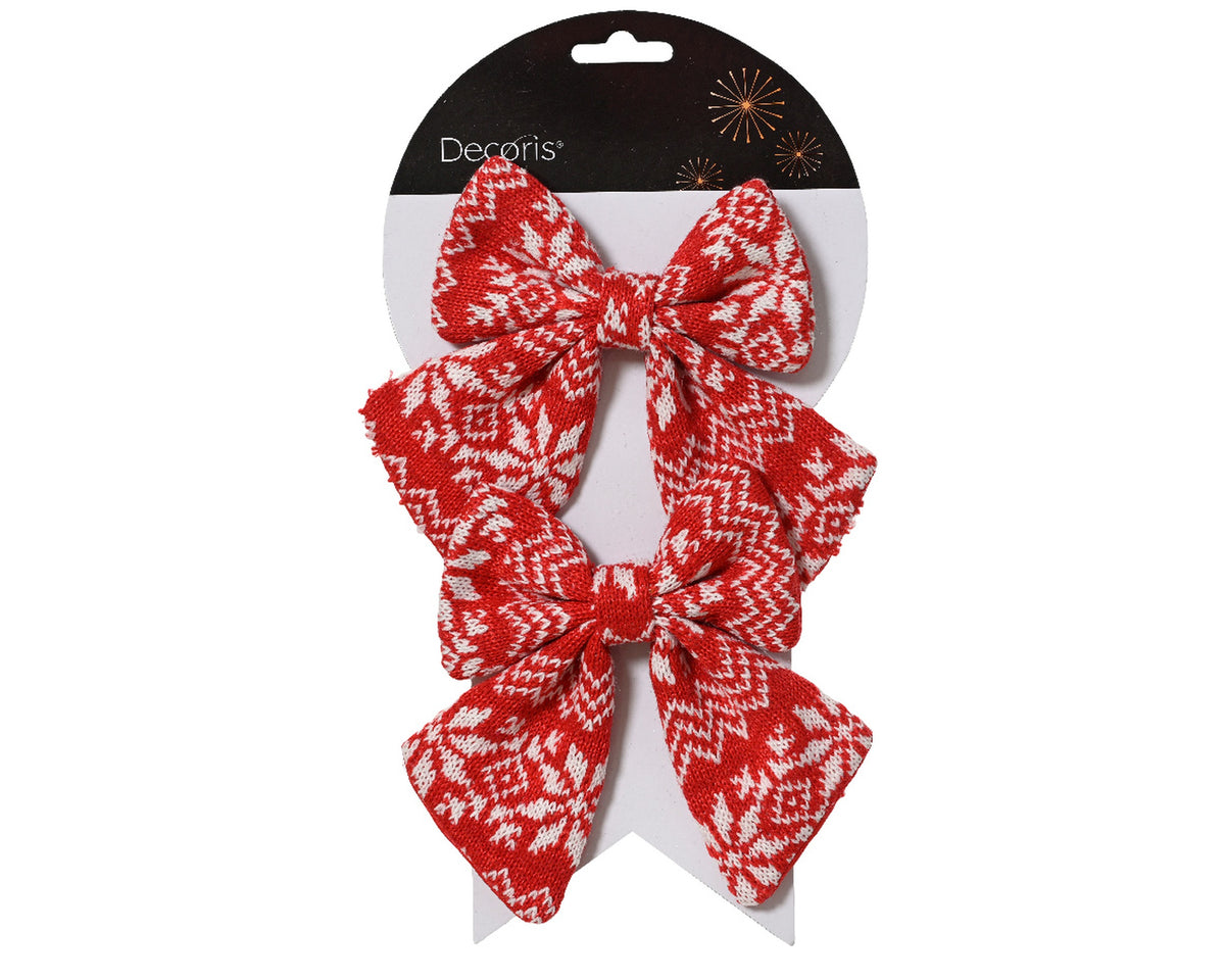 BOW POLYESTER RED/WHITE LARGO 1CM X ANCHO 12CM X ALTO 13CM