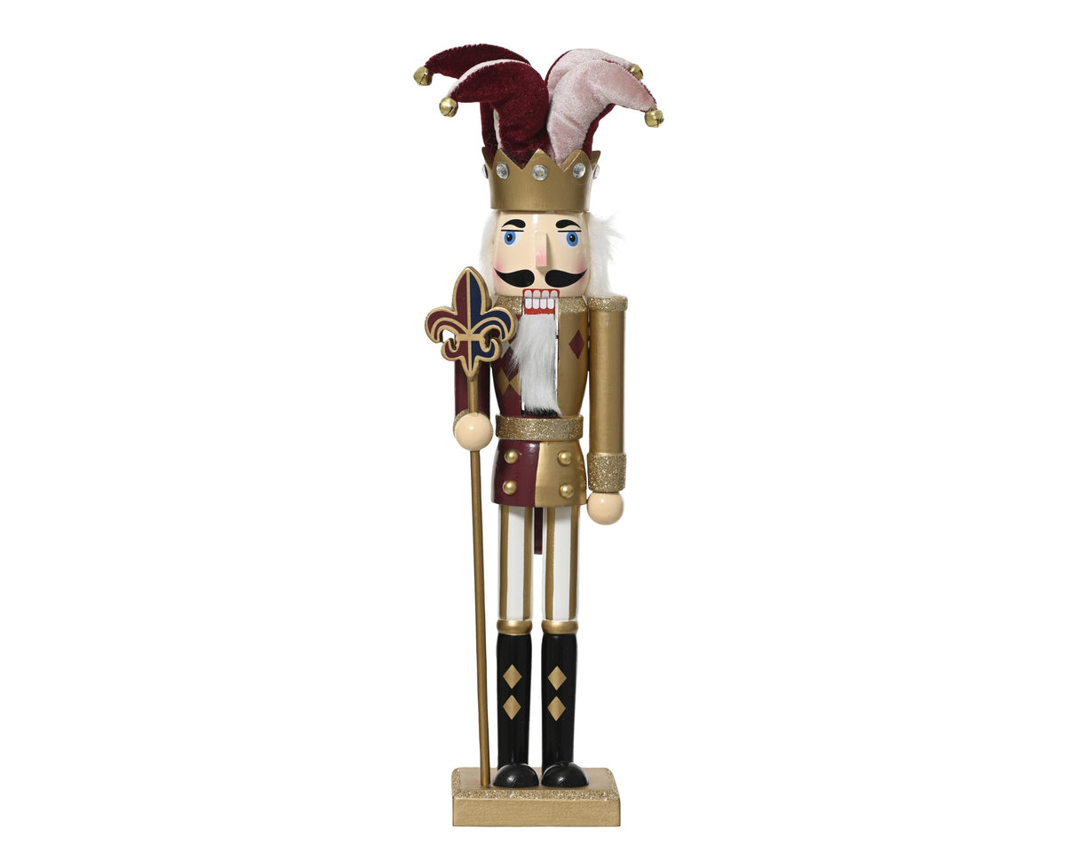 NUTCRACKER PINEWOOD NORMAL SHAPE BODY FSC 100% MAROON LARGO 11CM X ANCHO 10CM X ALTO 40CM