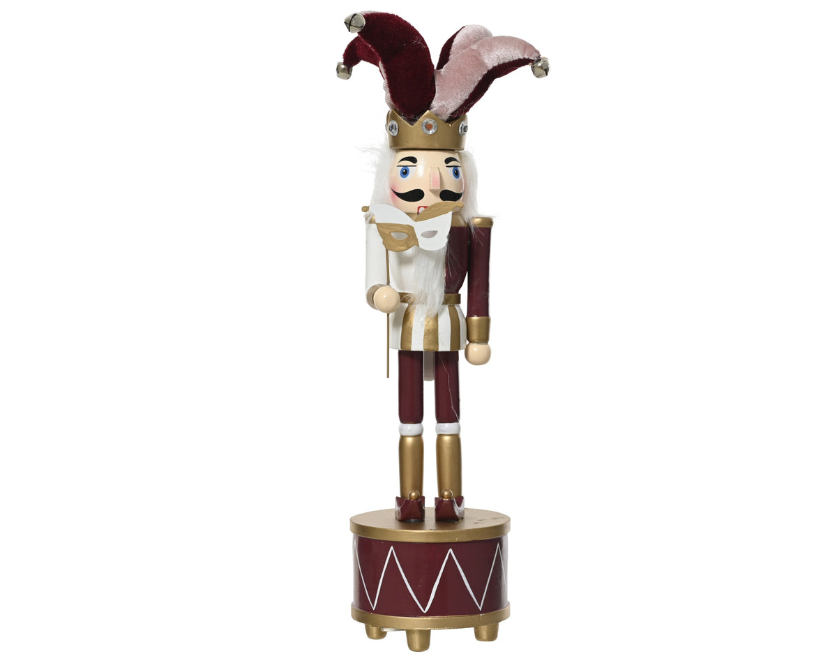 MUSIC BOX PINEWOOD MUSICBOX ROUND BASE NUTCRACKER FSC 100% MAROON LARGO 9CM X ANCHO 8CM X ALTO 30CM