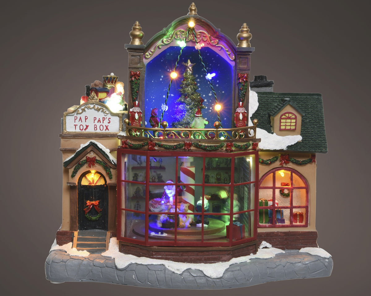 LED SCENERY POLYR 19X30.5X28.5CM MULTI