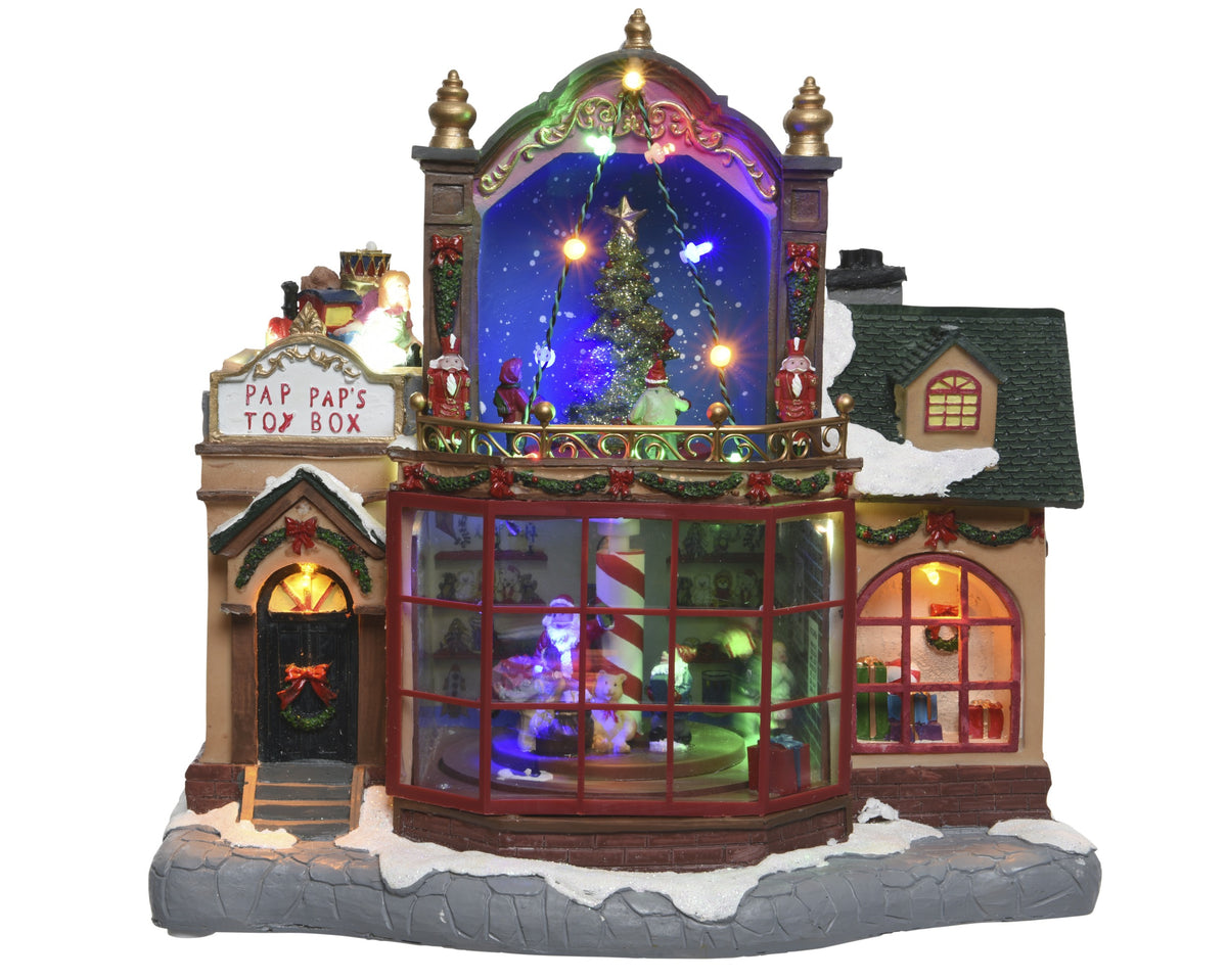 LED SCENERY POLYR 19X30.5X28.5CM MULTI