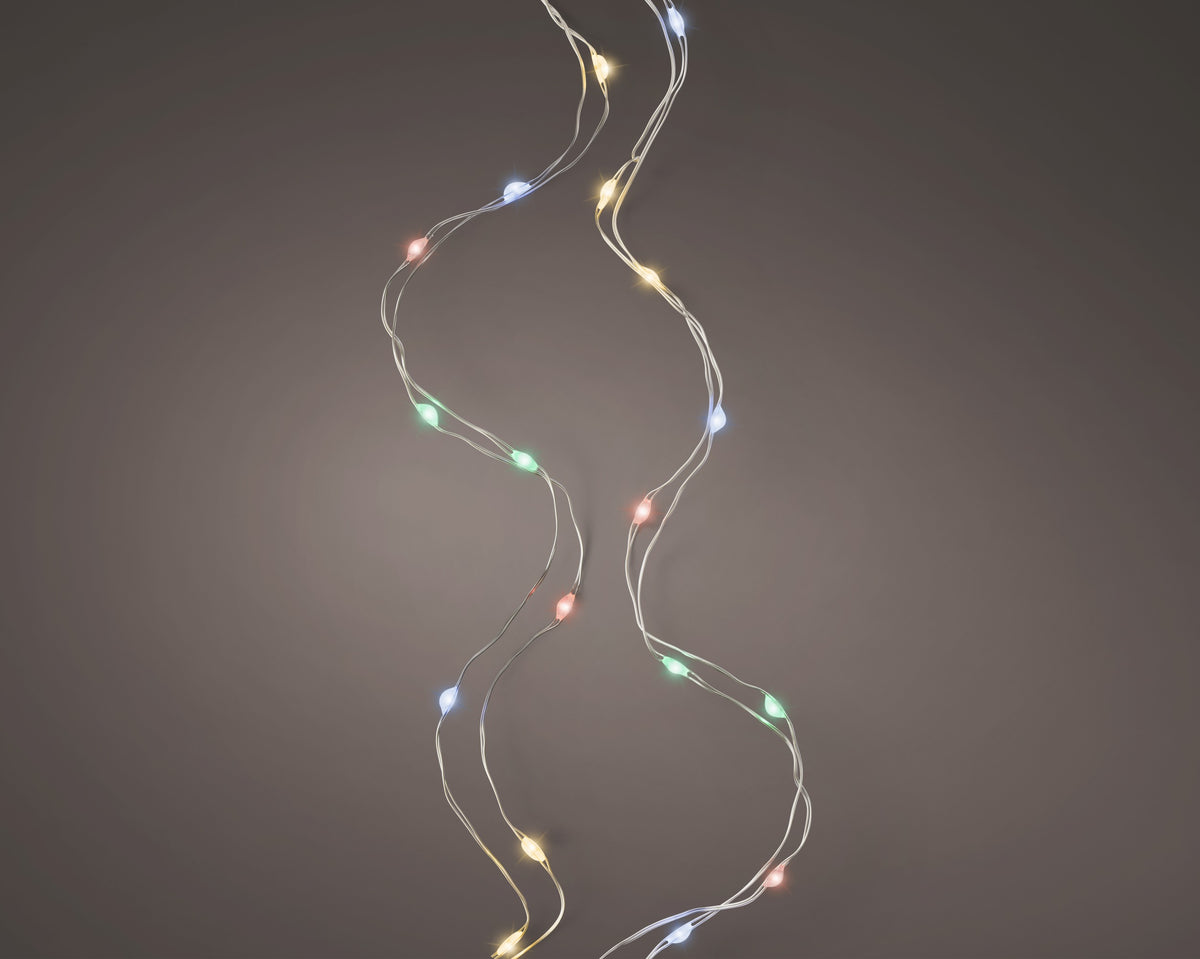 MICRO LED STRINGLIGHTS STEADY BO INDOOR SILVER/MULTI LARGO 95CM