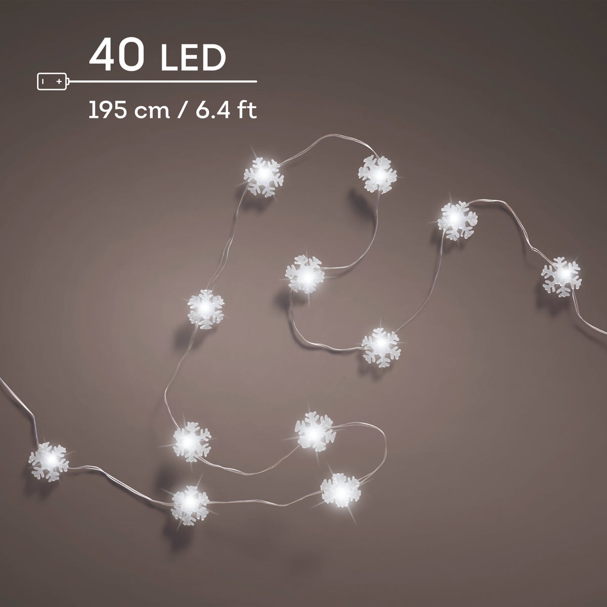 MICRO LED STRINGLIGHTS STEADY 195CM SILVER COOLWHI