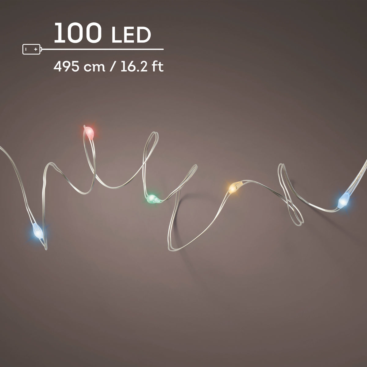MICRO LED STRINGLIGHTS STEADY BO INDOOR SILVER/MULTI LARGO 495CM
