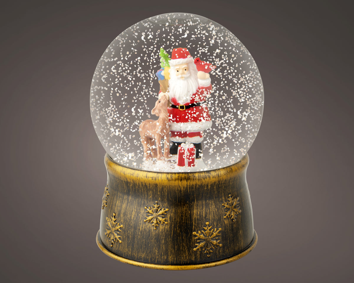 LED SNOWGLOBE PLASTIC SNOWGLOBE STEADY BO INDOOR GOLD/WARM WHITE DIÁMETRO 13CM X ALTO 17.5CM