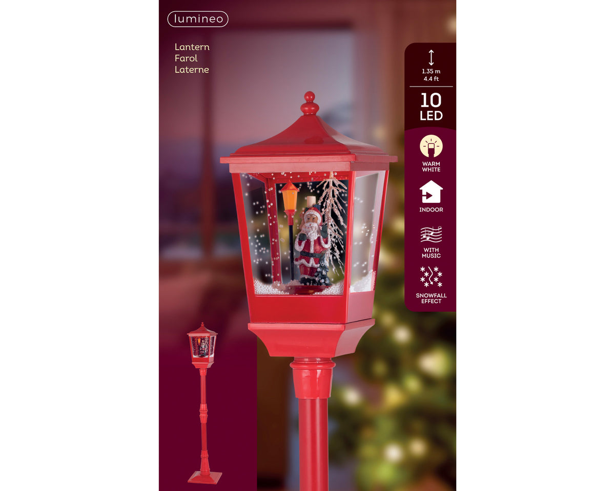 FAROLA NAVIDEÑA LED CON EFECTO NIEVE DE 135CM