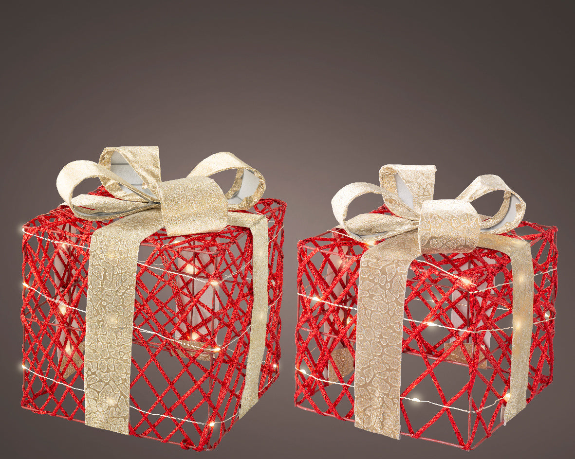 MICROLED GIFTBOX POLY RED WARM WHITE