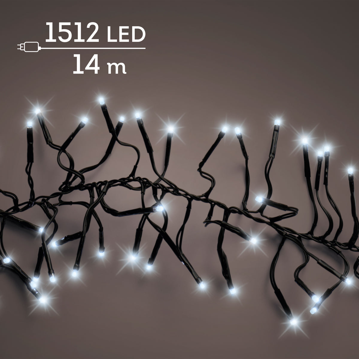 LED CLUSTER LIGHTS 8F 1512LED L1350CM COOL WHITE