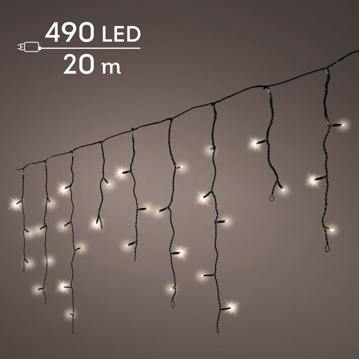 LED ICICLE LIGHTS 8 FUCTION TWINKLE L2000CM