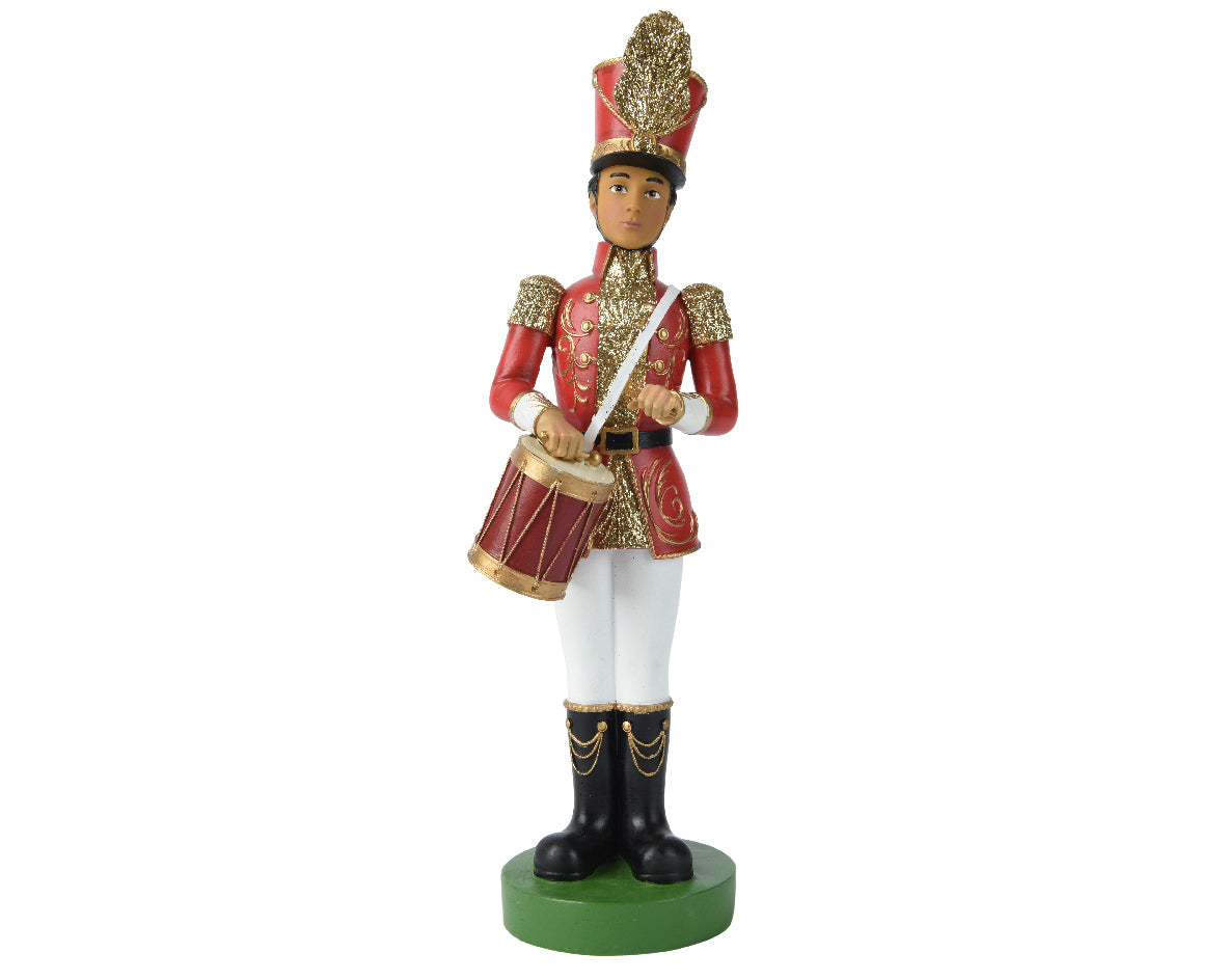NUTCRACKER POLYRESIN NUTCRACKER DRUM RED