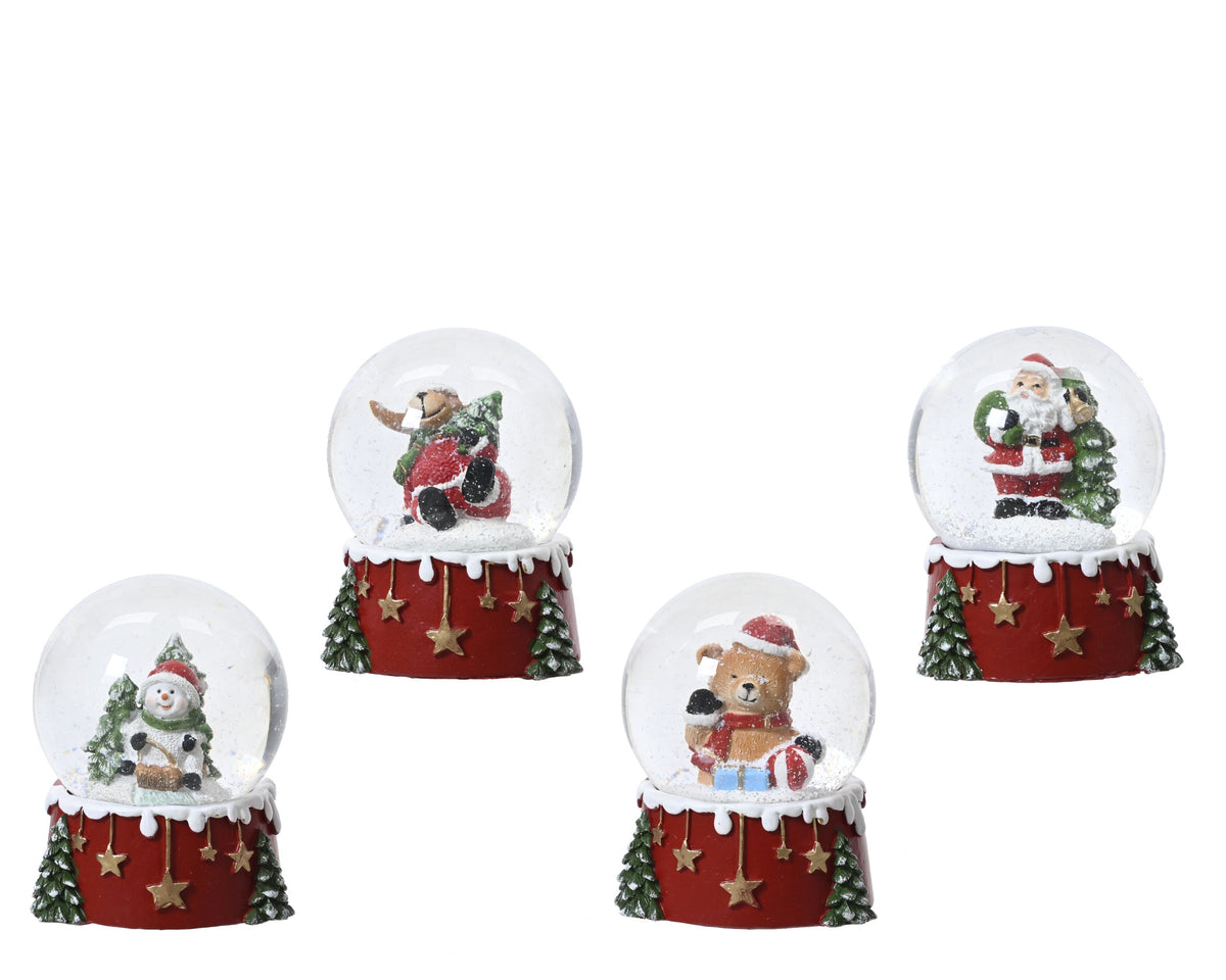 SNOWGLOBE POLYR GALL RASS RED