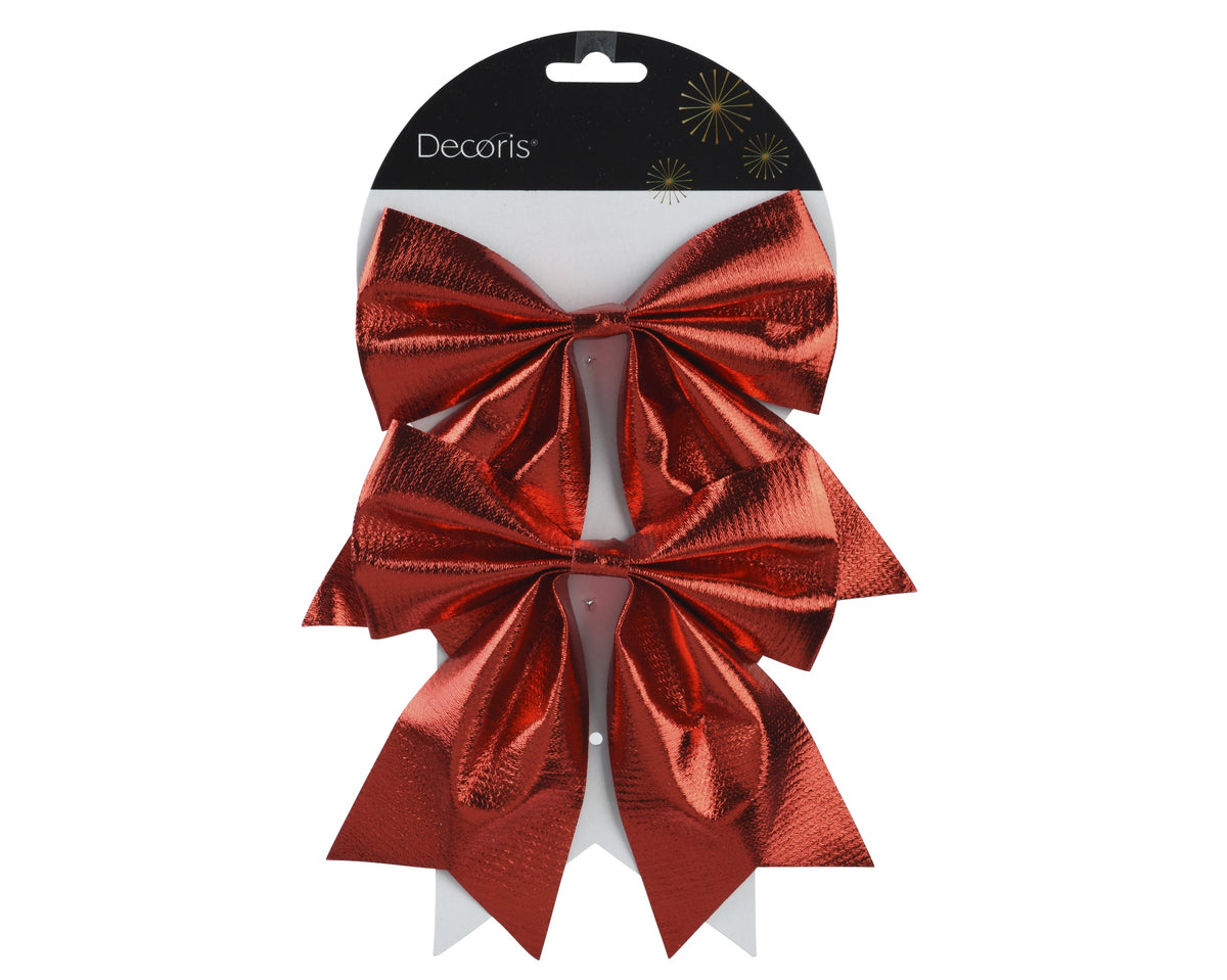 BOW POLYESTER RED LARGO 15CM X ANCHO 1CM X ALTO 17CM