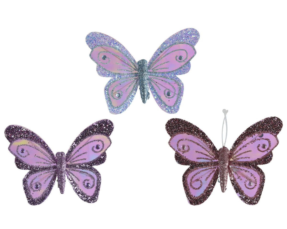 BUTTERFLY POLYESTER GLITTER WITH SPANGLE RIM