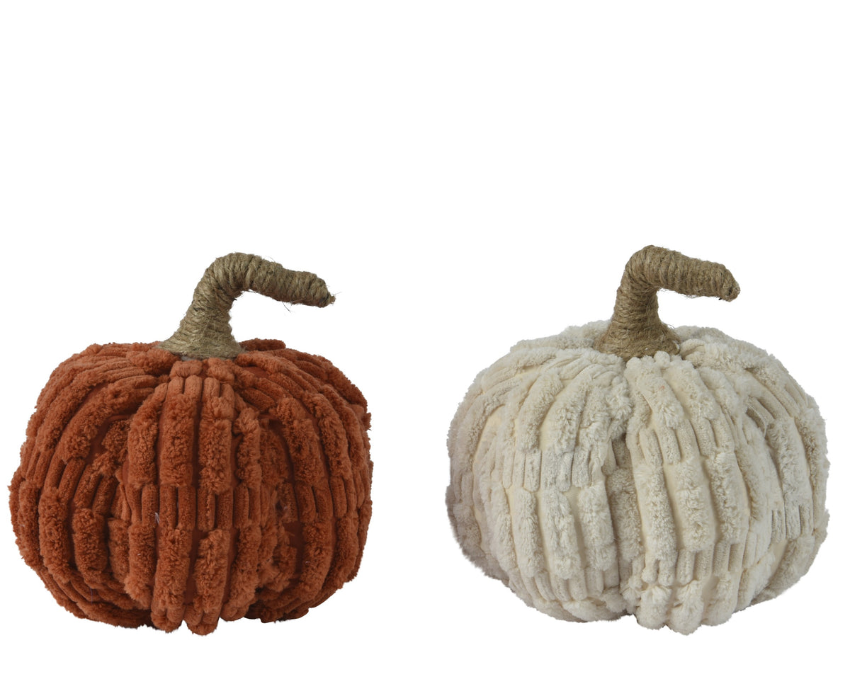 PUMPKIN POLY 2COLASS 13CM ASSORT