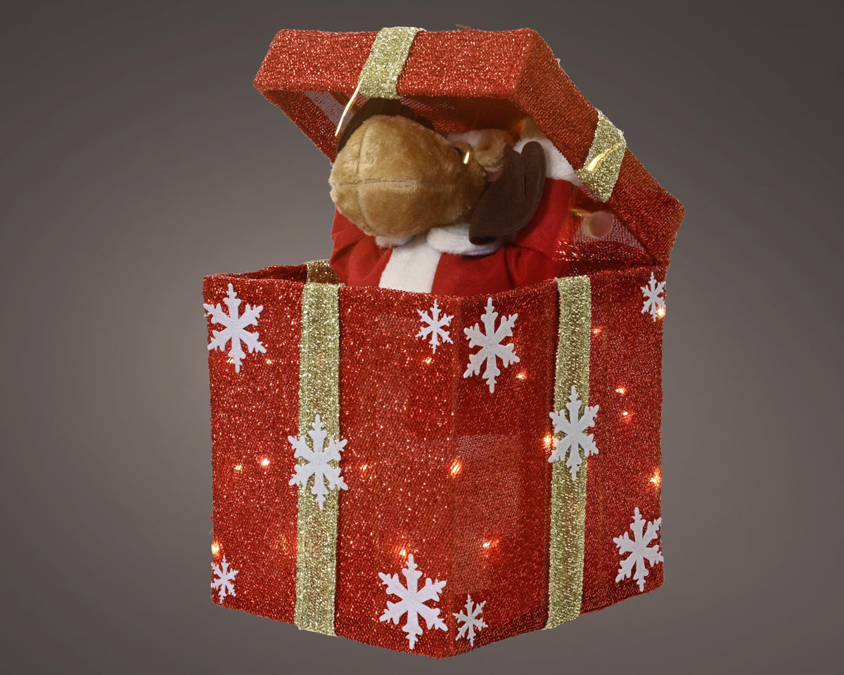MICRO LED MOOSE POLYESTER STEADY BO INDOOR RED LARGO 25CM X ANCHO 25CM X ALTO 50CM