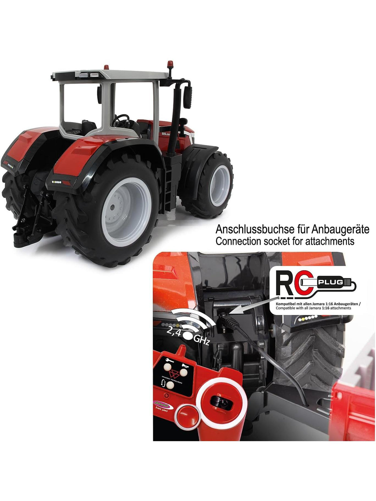 ESCABADORA TELEDIRIGIDA DE JUGUETE MASSEY FERGUSON