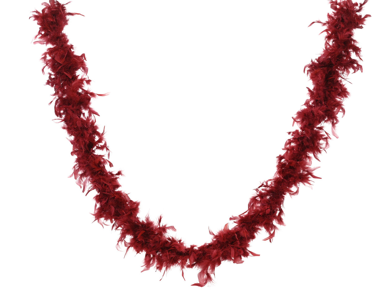 BOA FEATHER FLUFFY OXBLOOD LARGO 10CM X ANCHO 10CM X ALTO 184CM