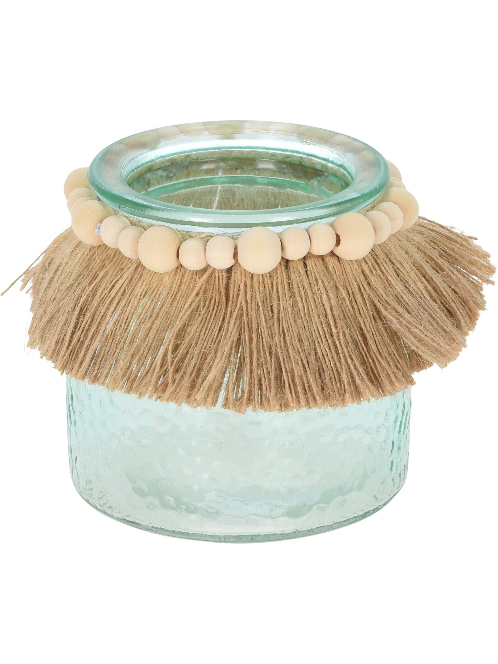JAR GLAS WITH REEDEDGE 107MM
