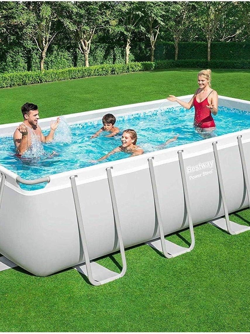BESTWAY PISCINA POWER STEEL REC 488X244X122CM + DE