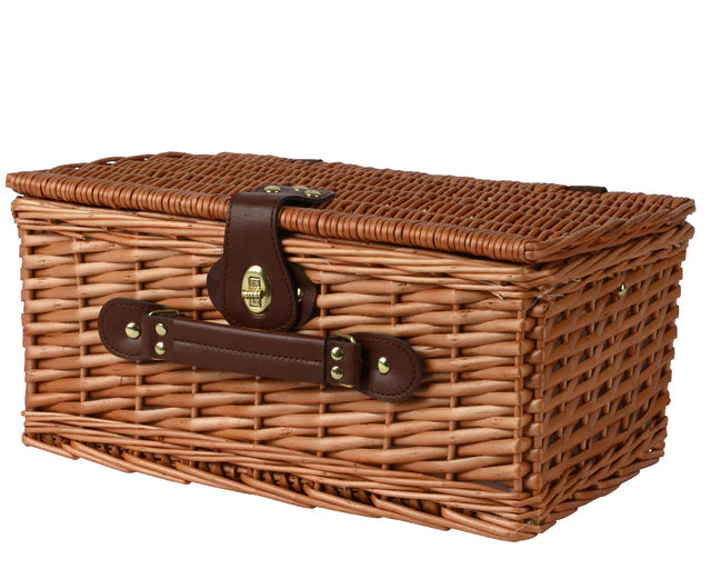 PICNIC SET WICKER PEACH PRINT