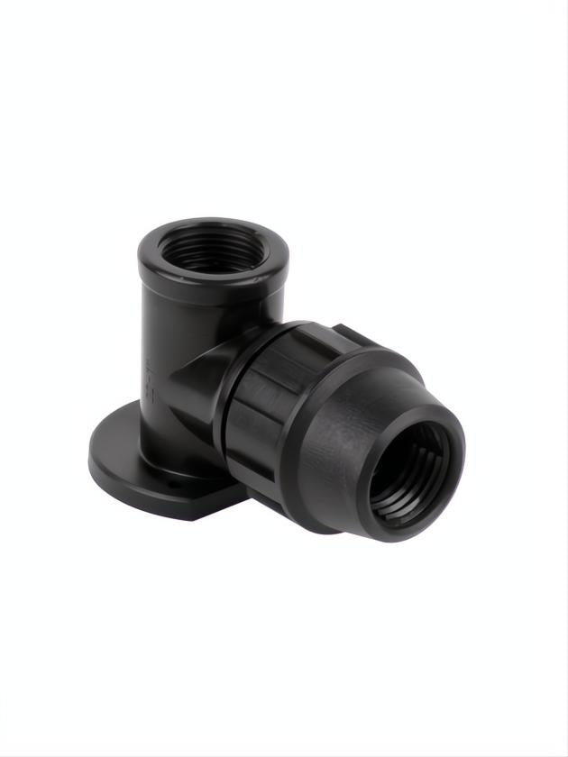 Codo PE Grifo 25x3/4 negro de polietileno, con rosca hembra para tubería y grifo.