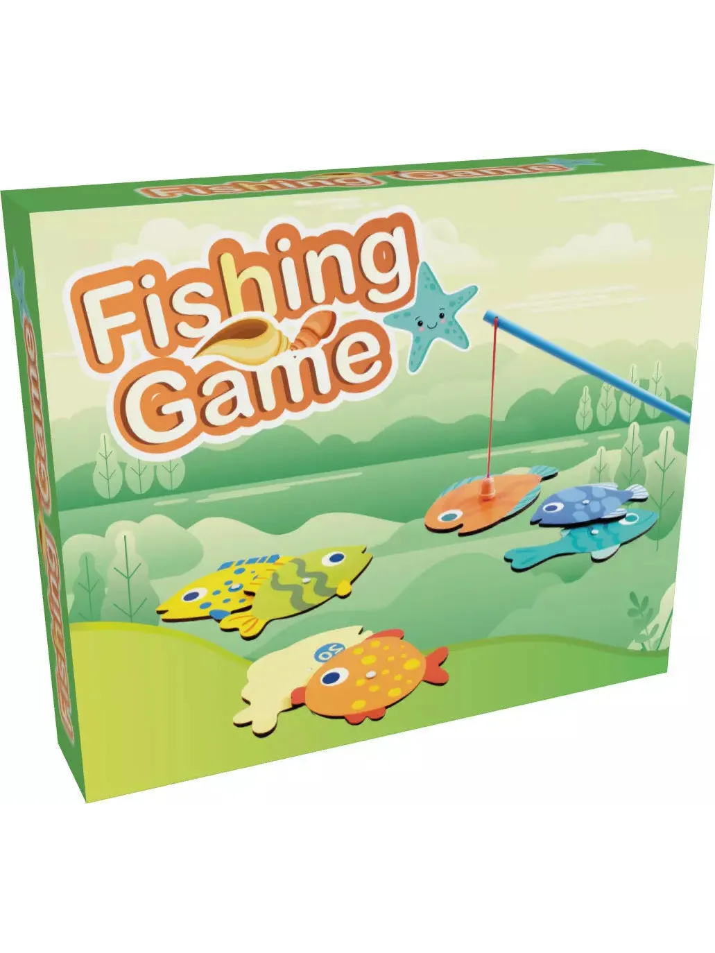 JUEGO DE MADERA PARA PESCA 9 PIEZAS