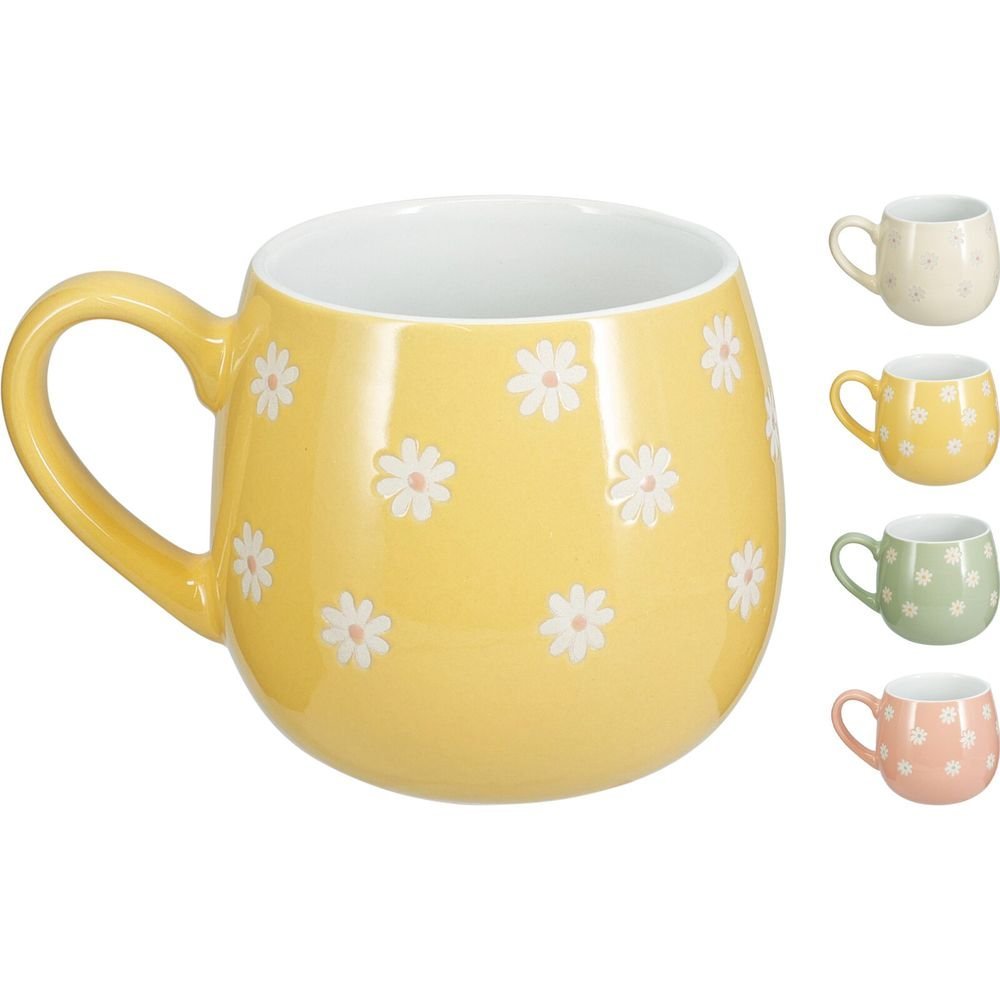 TAZA DE GRES 450ML 4ASS CLRS
