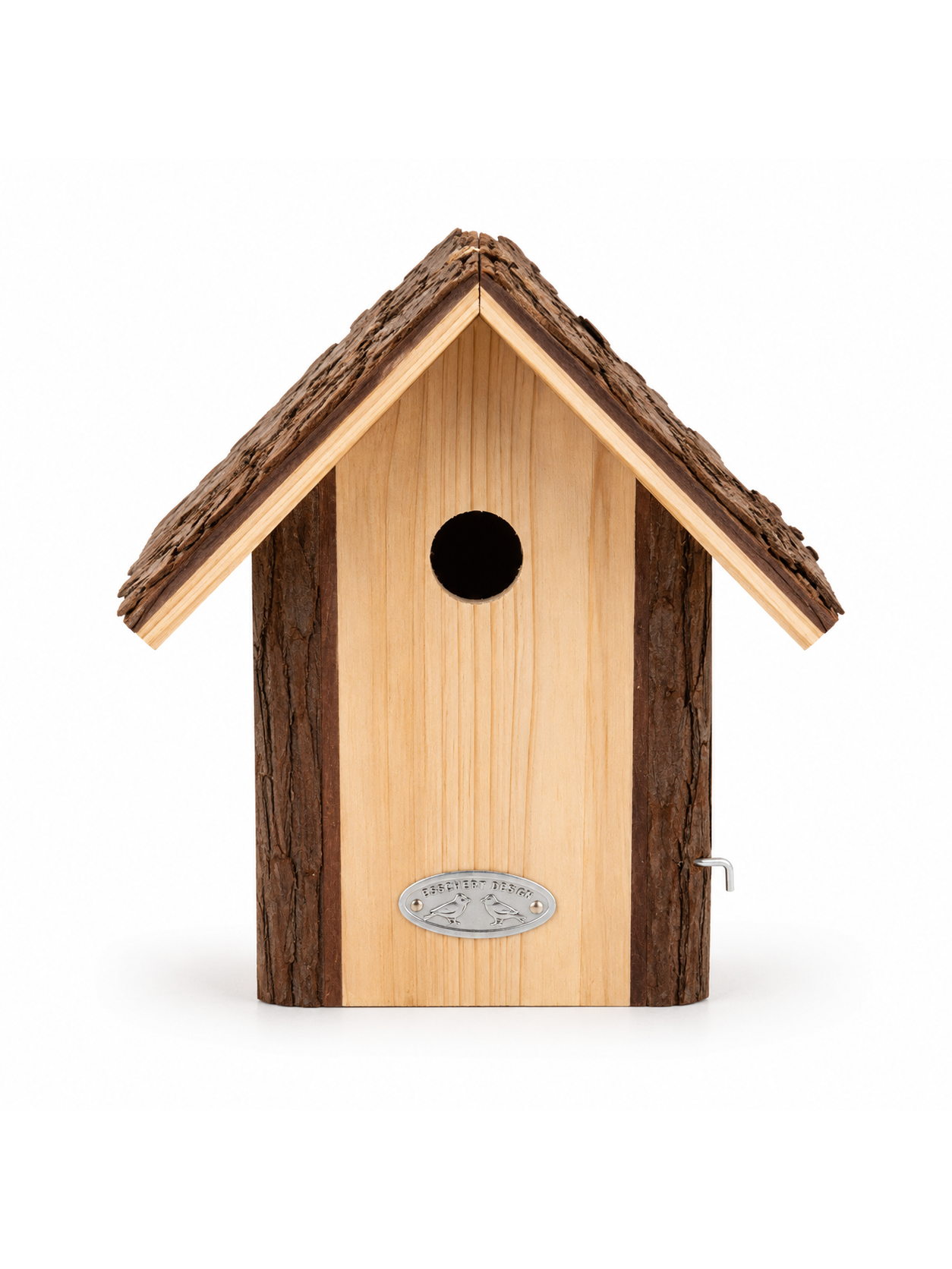 BIRD HOUSE BLUE TIT BARK ROOF
