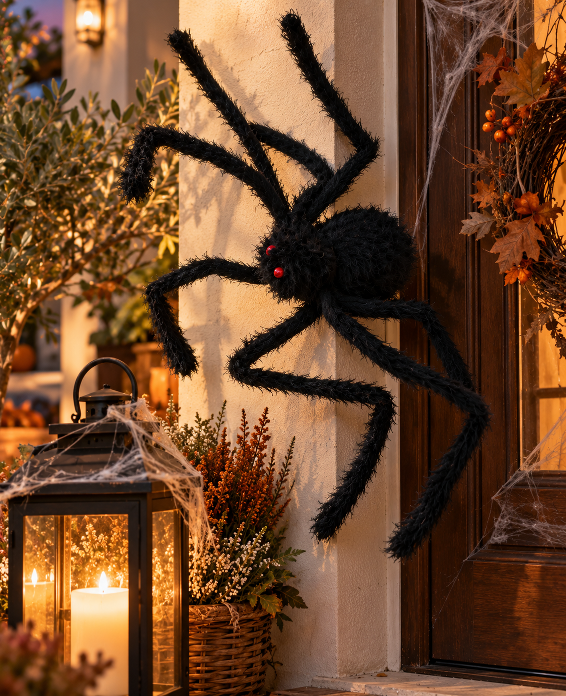 ARAÑA DECORATIVA NEGRA DE HALLOWEEN