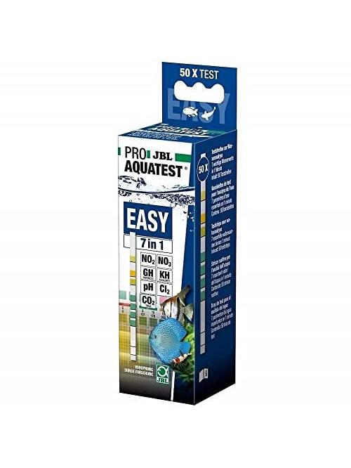 PROAQUA JBL Aquatest Easy 7in1 kit for aquariums, blue and white box with fish graphic.