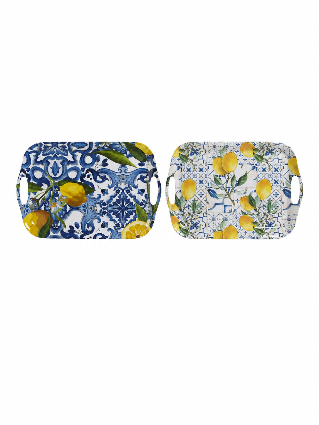 BANDEJA MELAMINA 36X26X2.5 AZULEJOS 2 SURT