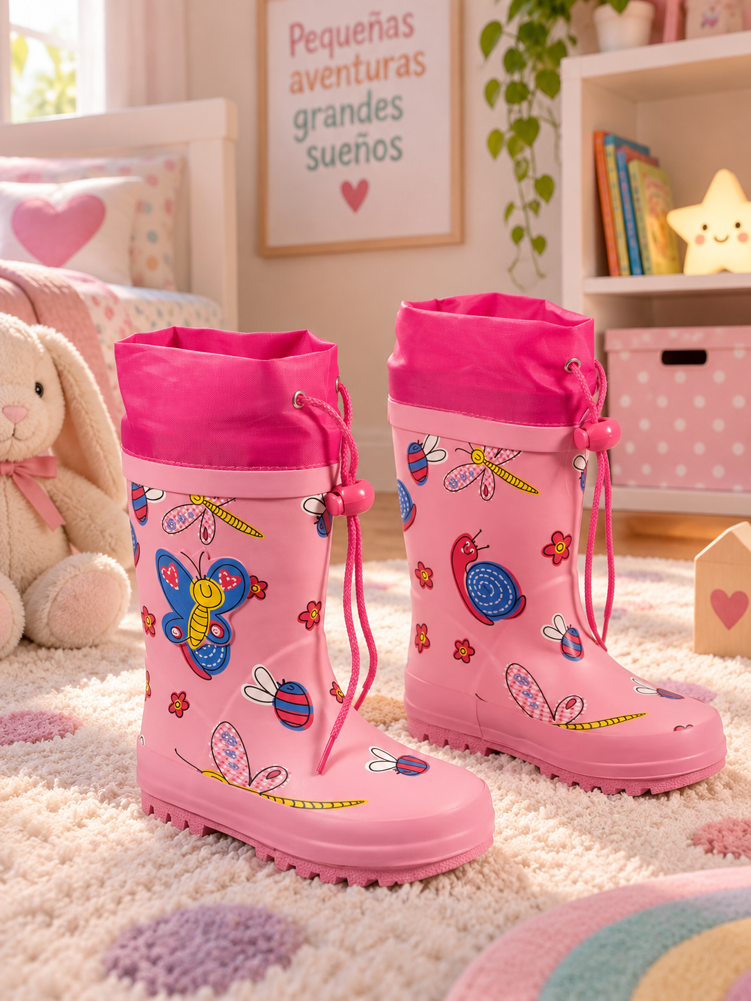 BOTAS MARIPOSA 31 KIDS GARDEN ROSA.GOMA