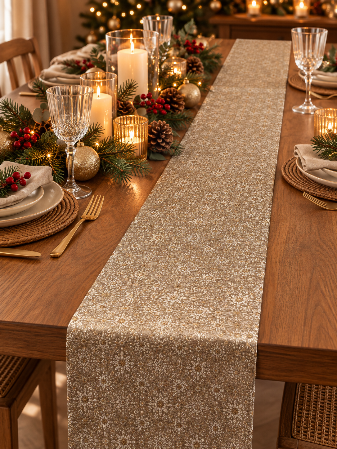 CAMINO DE MESA NAVIDEÑO DECORATIVO