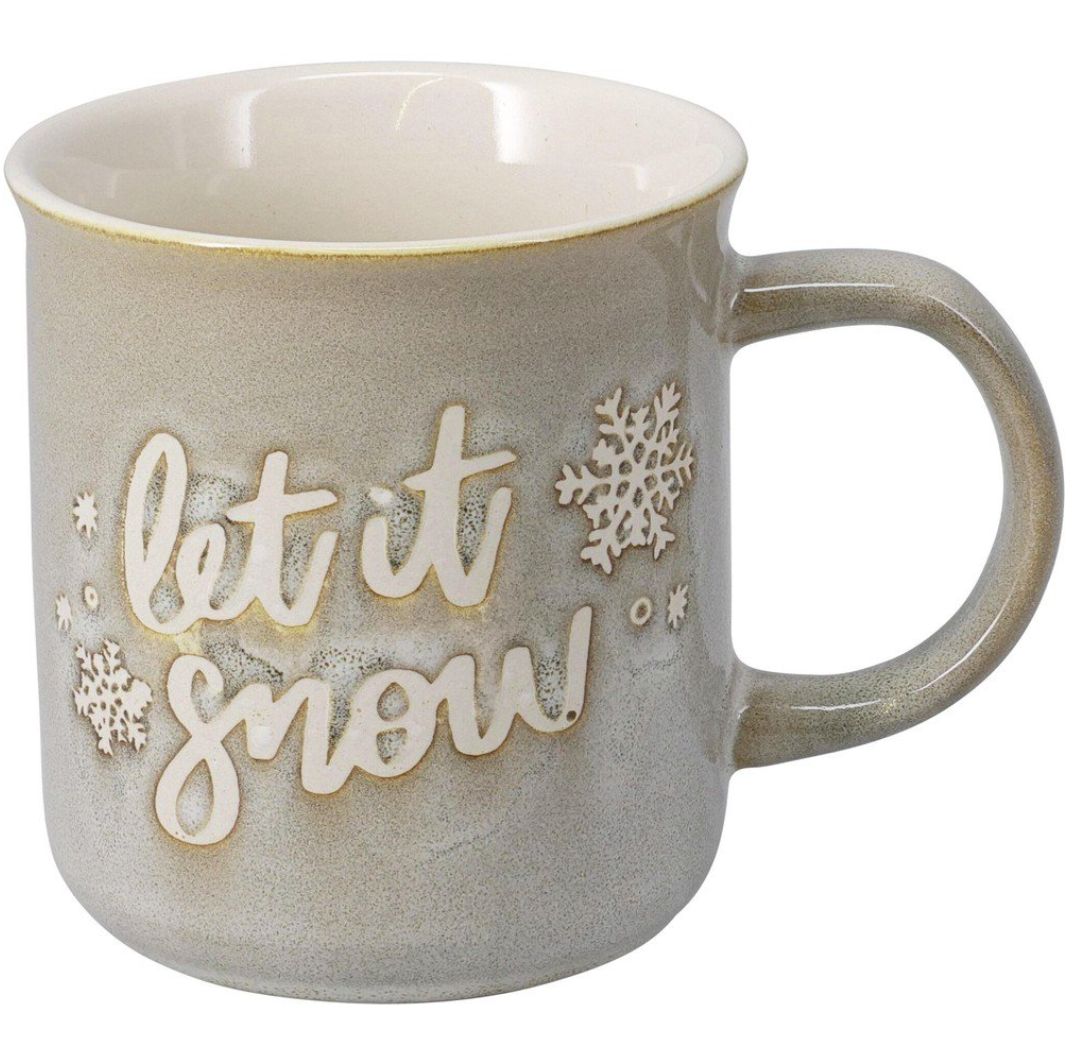 SET DE 4 TAZAS NAVIDEÑAS DE GRES
