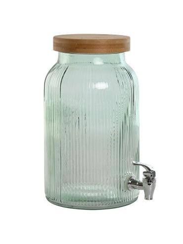 DISPENSADOR BEBIDAS CRISTAL BAMBU 18X18X31