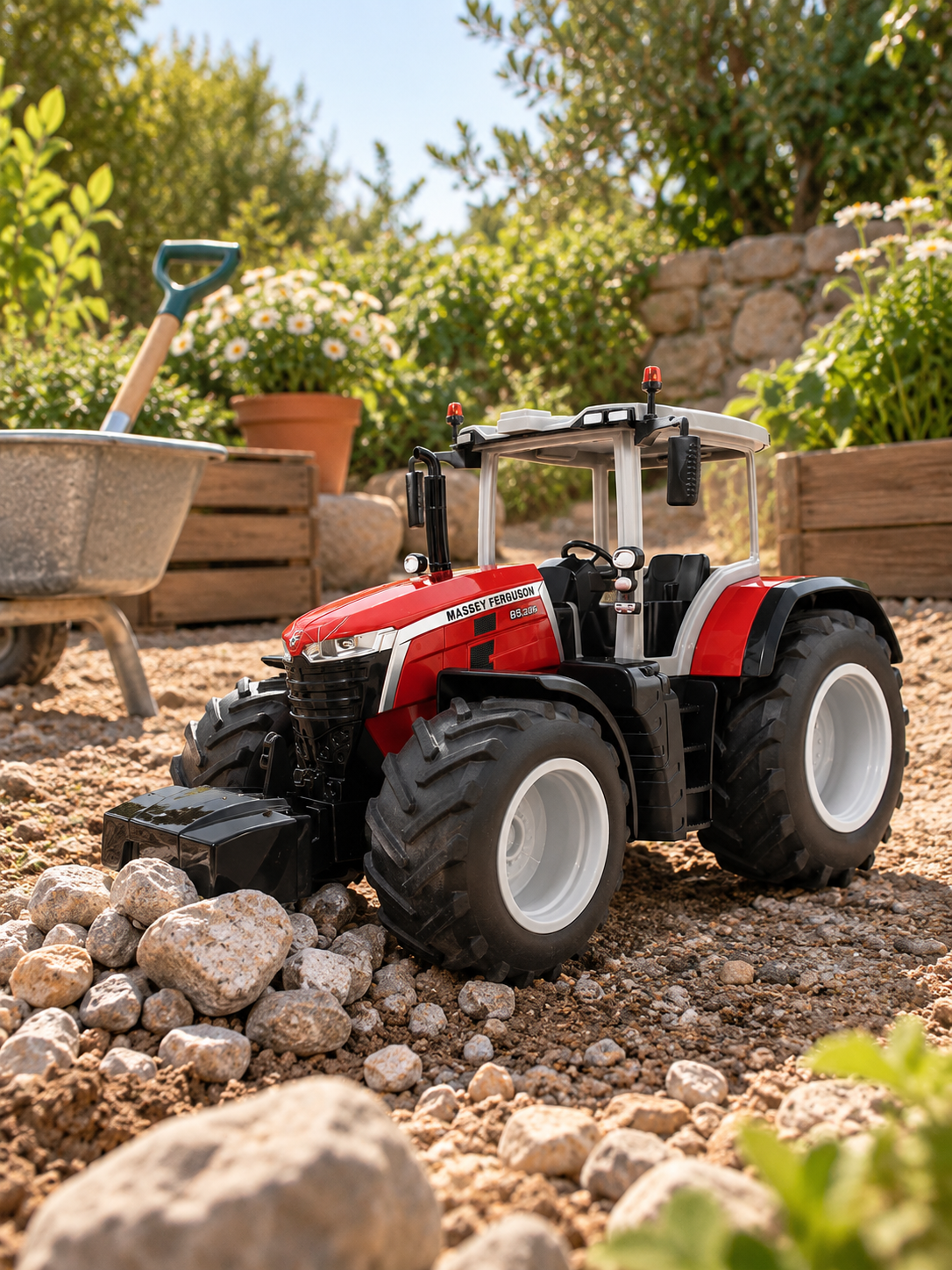 ESCABADORA TELEDIRIGIDA DE JUGUETE MASSEY FERGUSON