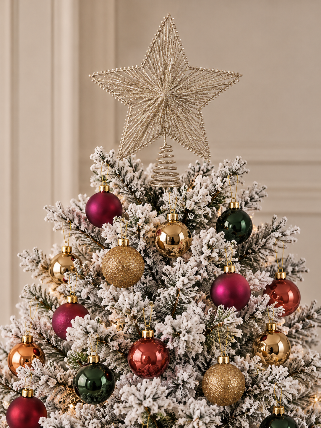 ESTRELLA PARA ÁRBOL DE NAVIDAD DE HIERRO EN PLATEADO
